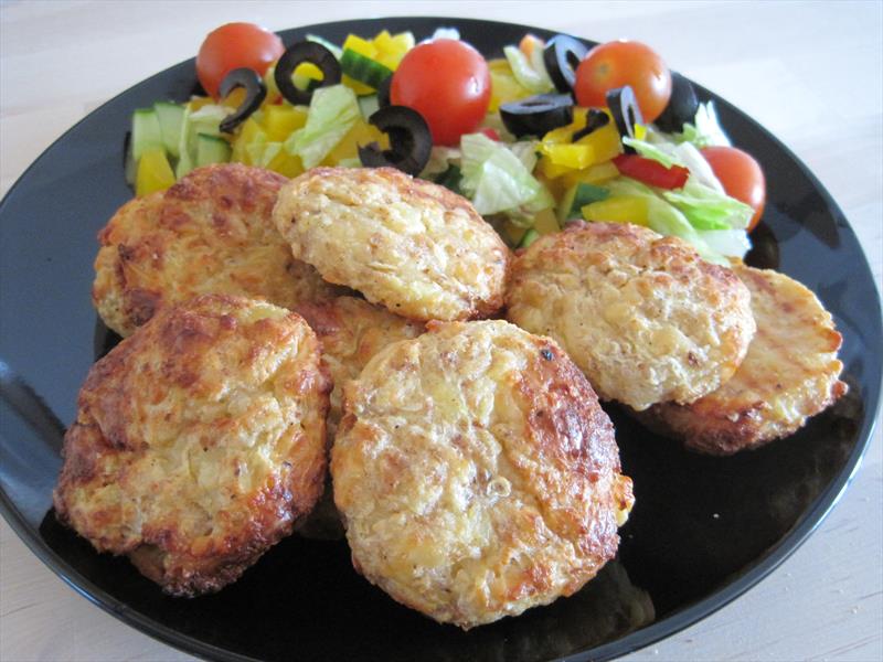 Cheese and onion patties