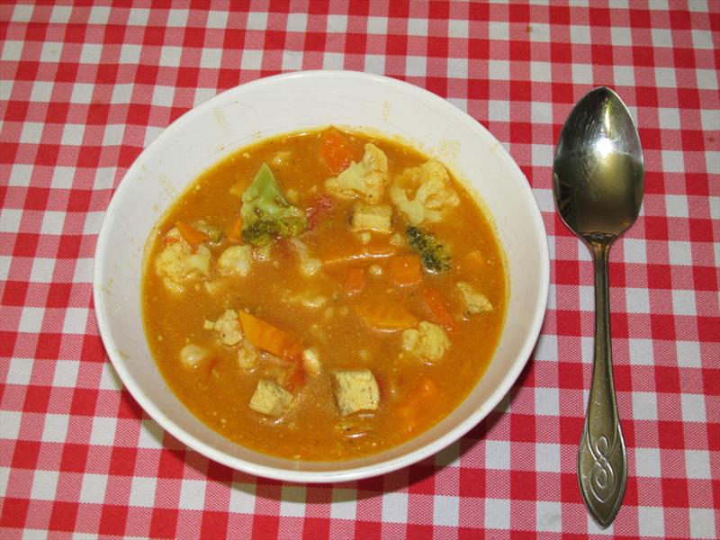 Chicken curry soup